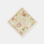  Bloemen Met Perzik Bow Baby shower Servetten (Hoek)