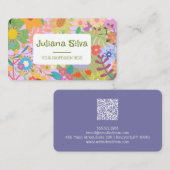 Bloemen met QR Visitekaartje (Voorkant / Achterkant)