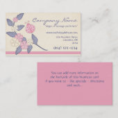  Bloemen met Roze Ladybug Visitekaartje (Voorkant / Achterkant)