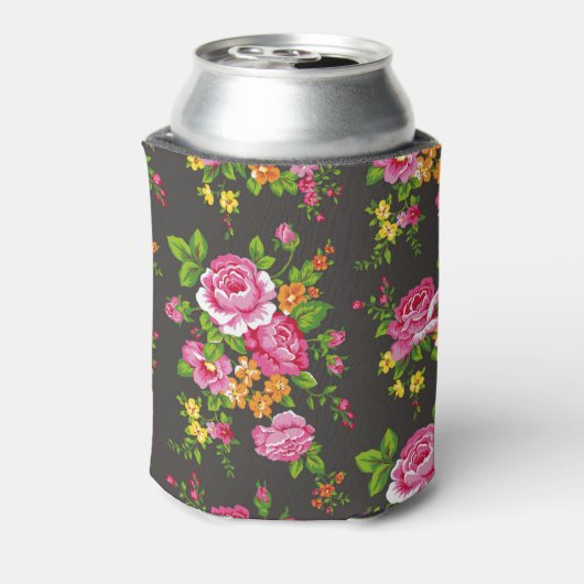  Bloemen met Roze Rozen Blikjeskoeler (Blikje Achterkant)