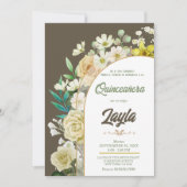 Bloemen met schoonheid: Elegante gele bloemen Kaart (Voorkant)