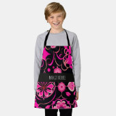 Bloemen met surrealistische motieven Roze Bloemen  Schort (Gedragen)