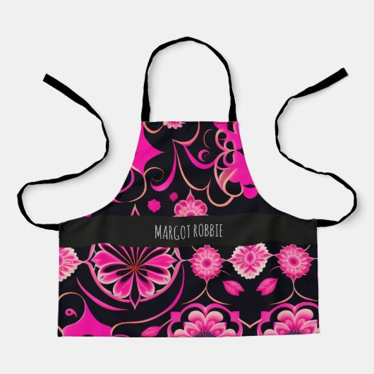 Bloemen met surrealistische motieven Roze Bloemen  Schort (Voorkant)