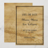 Bloemen met textiel save the date (Voorkant / Achterkant)