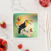Bloemen met toekan servetten (Insitu)