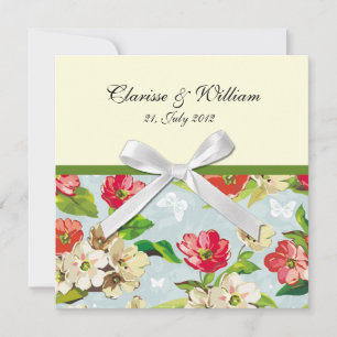 Bloemen met uitnodiging voor weduwen