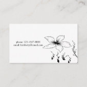 Bloemen met vijf bloemblaadjes visitekaartje (Achterkant)