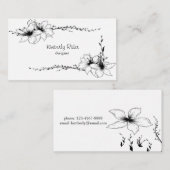 Bloemen met vijf bloemblaadjes visitekaartje (Voorkant / Achterkant)