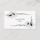 Bloemen met vijf bloemblaadjes visitekaartje (Voorkant)