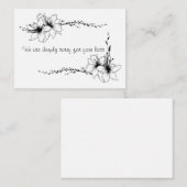 Bloemen met vijf penningkaarten notitiekaartje (Voorkant / Achterkant)