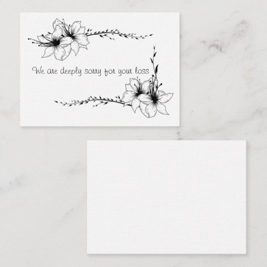 Bloemen met vijf penningkaarten notitiekaartje (Voorkant / Achterkant)