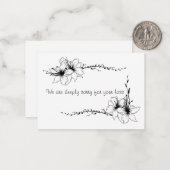 Bloemen met vijf penningkaarten notitiekaartje (Voorkant / Achterkant in situ)