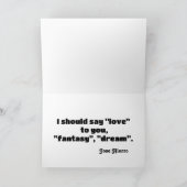 Bloemen met Vogel en Gedicht Kaart (Binnen)