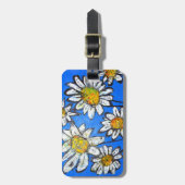 Bloemen met witte pedalen bagagelabel (Voorkant verticaal)