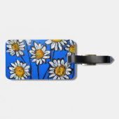 Bloemen met witte pedalen bagagelabel (Achterkant horizontaal)