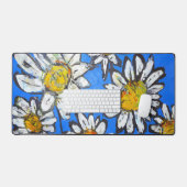 Bloemen met witte pedalen bureaumat (Keyboard & Muis)