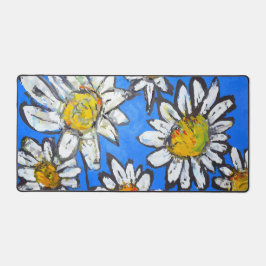 Bloemen met witte pedalen bureaumat