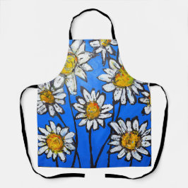 Bloemen met witte pedalen schort