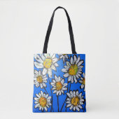 Bloemen met witte pedalen tote bag (Voorkant)