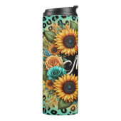 Bloemen met zonnebloemen en Rozen voor mama Thermosbeker (Gedraaid links)