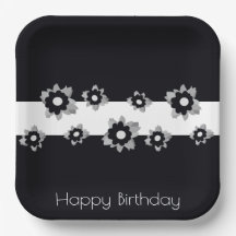 Bloemen met zwart en wit