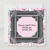 Bloemen met zwart Lijst Feestdagenkaart (Voorkant)