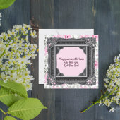 Bloemen met zwart Lijst Feestdagenkaart