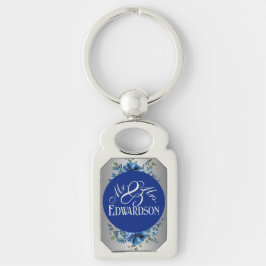 Bloemen & Metaalzilver Bloeiende Sleutelhanger