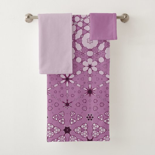 Bloemen metamorfosepatroon bad handdoek (Insitu)