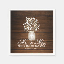 Bloemen metselaar pot rustieke bruiloft