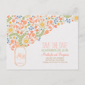 Bloemen metselaar pot schattig save the date brief aankondigingskaart (Voorkant)