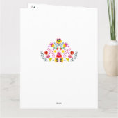 Bloemen Mexicaanse volkskunst elke leeftijd foto V Kaart (Achterkant)
