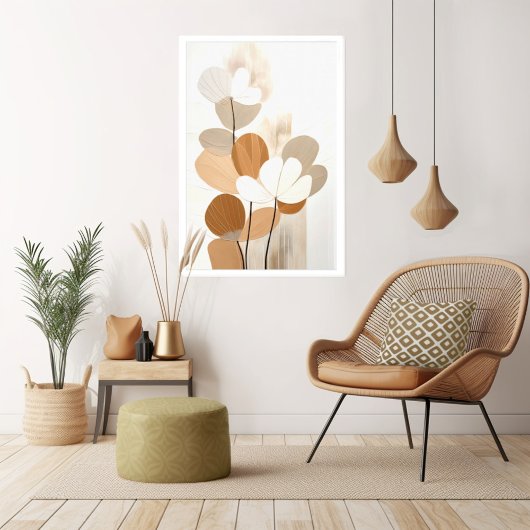 Bloemen Mid Century Moderne Boho Print