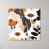 Bloemen Mid Century Moderne Boho Print (Voorkant)