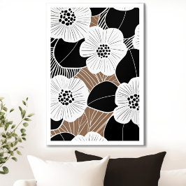 Bloemen midden eeuw modern poster
