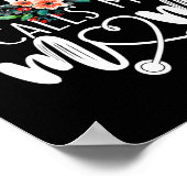 Bloemen mijn favoriete verpleegster noemen me mam- poster (Hoek)