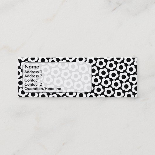 bloemen mini visitekaartje (Voorkant)