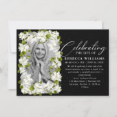 Bloemen Minimale Viering van het Leven Kaart (Voorkant)