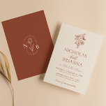Bloemen minimalistische terracotta verbrande Sinaa Kaart<br><div class="desc">Bloemen minimalistische terracotta verbrande Sinaasappel bruiloft uitnodiging. Eenvoudig personaliseren door elke info te vervangen. Controleer de voorvertoning voordat u het object aan het winkelwagentje toevoegt.</div>