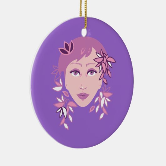 Bloemen Mode Keramisch Ornament (Rechts)