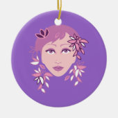 Bloemen Mode Keramisch Ornament (Voorkant)