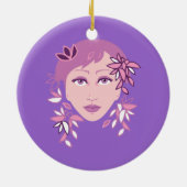 Bloemen Mode Keramisch Ornament (Achterkant)