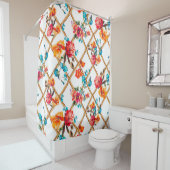 bloemen mode ontwerpbloem,olie,schilderij; douchegordijn (In situ)