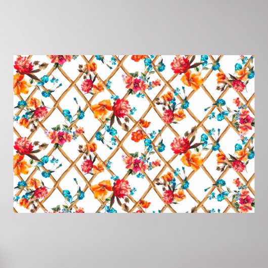 bloemen mode ontwerpbloem,olie,schilderij; poster (Voorkant)