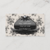  Bloemen mode Schoonheidssalon Victoriaans Visitekaartje (Achterkant)