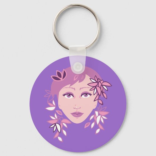 Bloemen Mode Sleutelhanger (Voorkant)