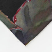 Bloemen modern patroon, witte rozen, blauwe horten fleece deken (Hoek)