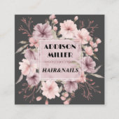 Bloemen, Modern, schoonheidssalon Afspraakkaart Afsprakenkaartje (Voorkant)