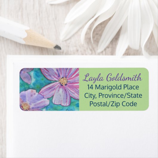  Bloemen Moderne Adresetiketten Etiket (Insitu)
