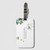 Bloemen Moderne Eigen Naam Professioneel Bagagelabel (Voorkant (verticaal))